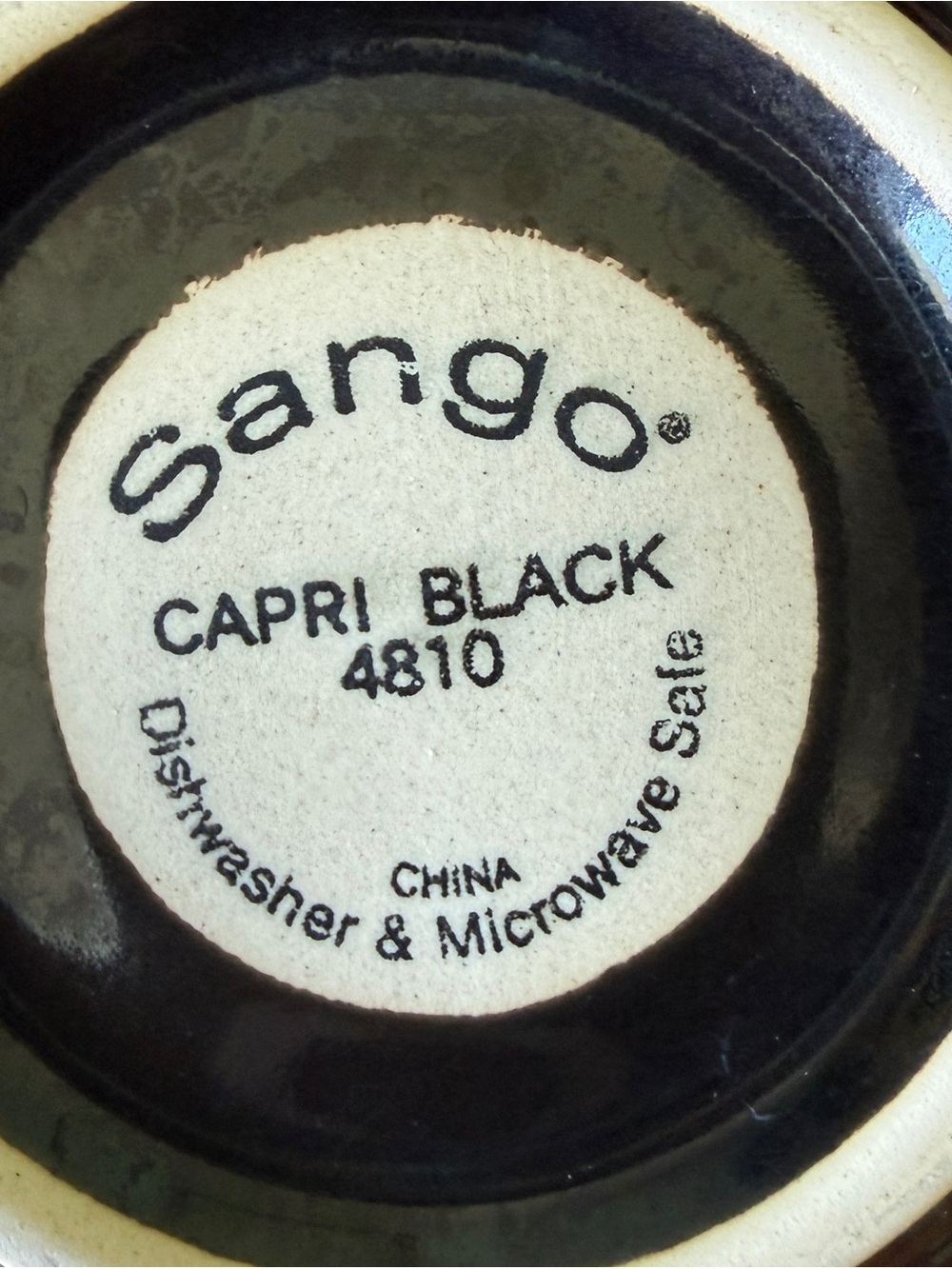 Set of 4 Sango 7.5” Soup Cereal Bowls Capri Black 4810 - Picture 6 of 10